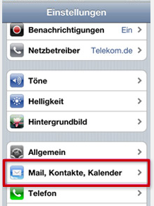 scr iphone einstellungen